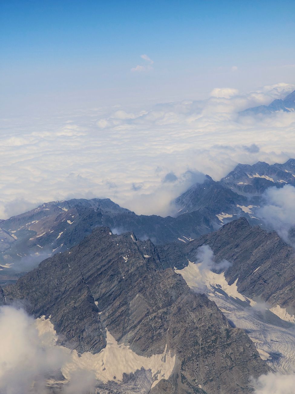 Wild majestic peaks showing silent nature peaks
